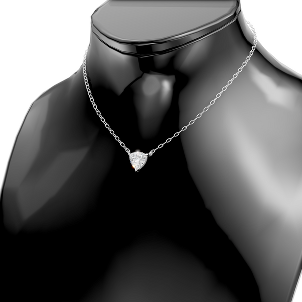 White_Trillion_Solitaire_Diamond_Necklace 2